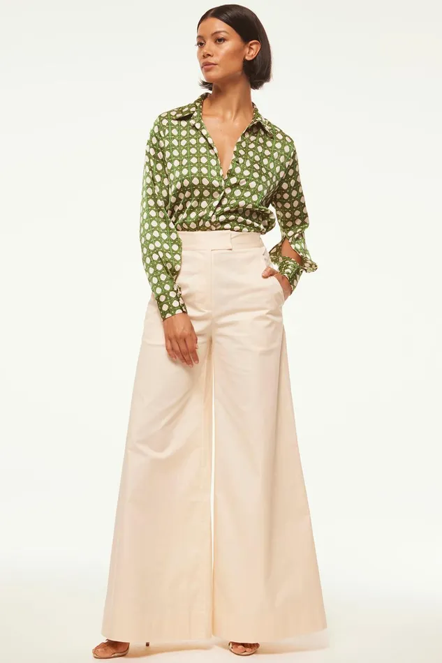 MISA Los Angeles CELINE TOP Rattan Tile Women Tops