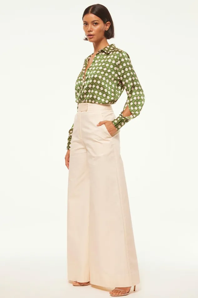 MISA Los Angeles CELINE TOP Rattan Tile Women Tops