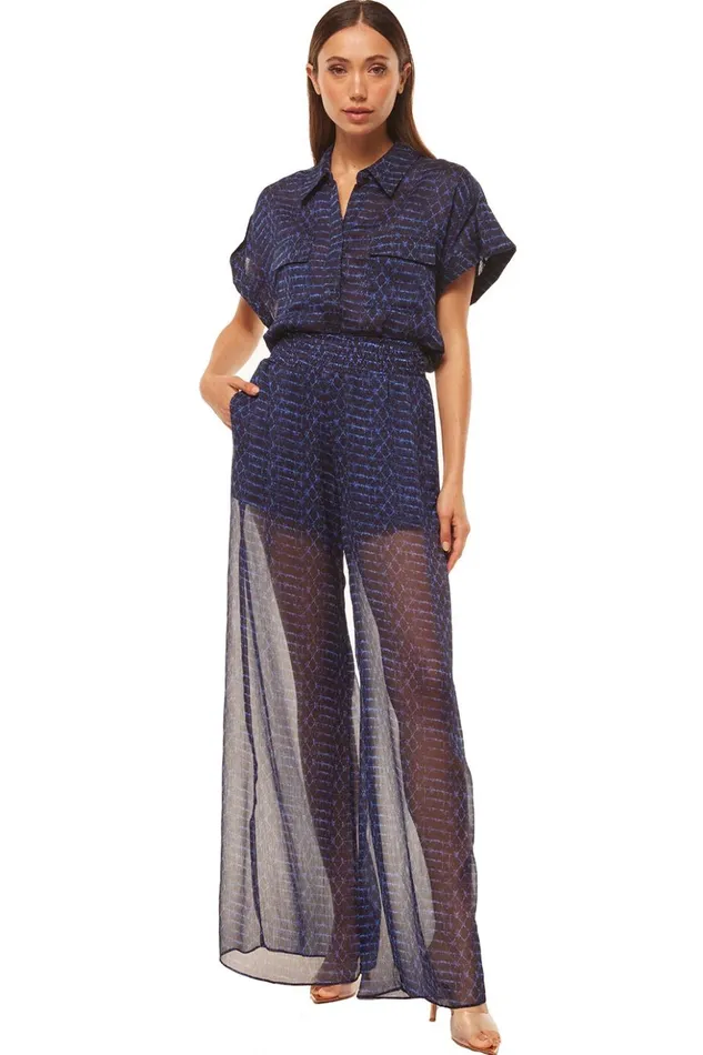 MISA Los Angeles ERIN TOP Midnight Shibori Women Tops