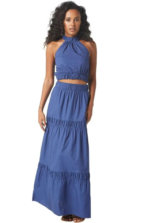 MISA Los Angeles ESMINA TOP Indigo Blue Women Tops