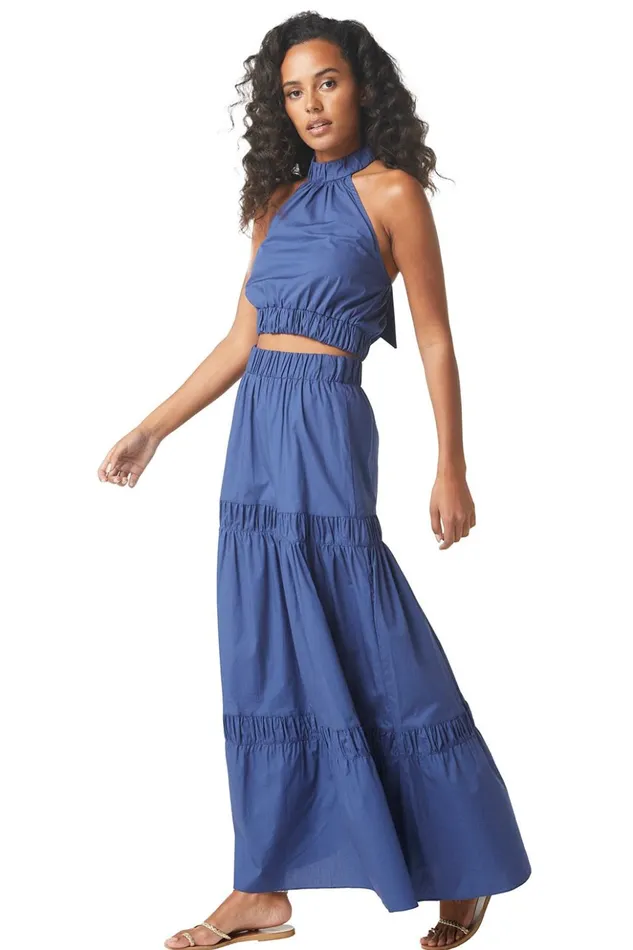 MISA Los Angeles ESMINA TOP Indigo Blue Women Tops