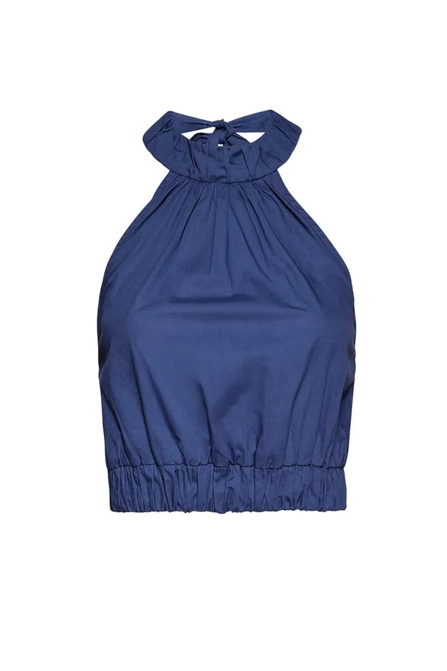 MISA Los Angeles ESMINA TOP Indigo Blue Women Tops
