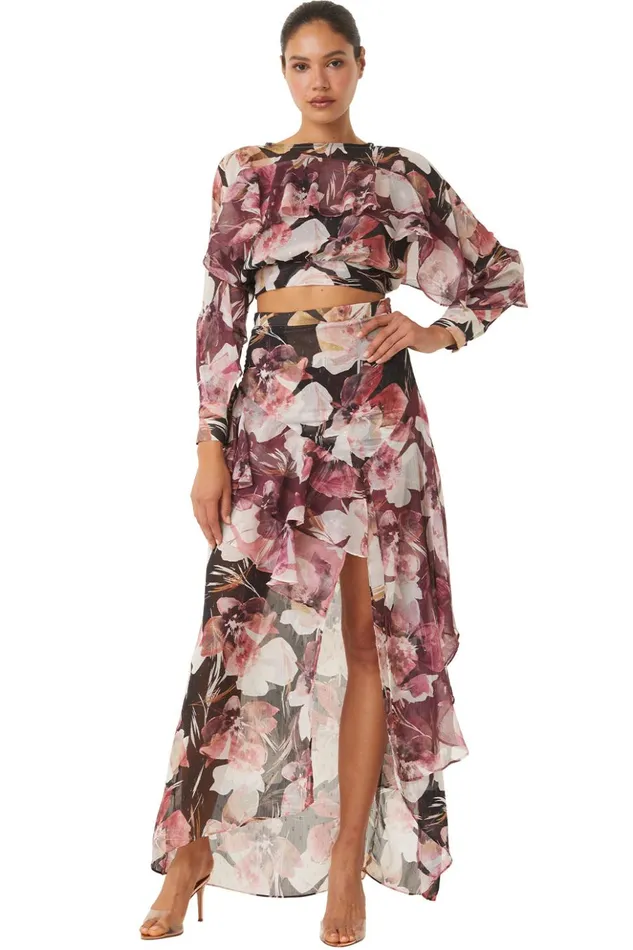 MISA Los Angeles SILVANA TOP Flora Tropical Mix Women Tops