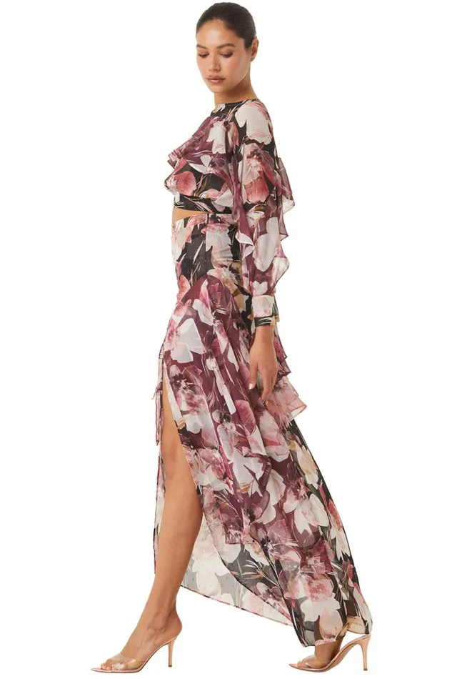 MISA Los Angeles SILVANA TOP Flora Tropical Mix Women Tops