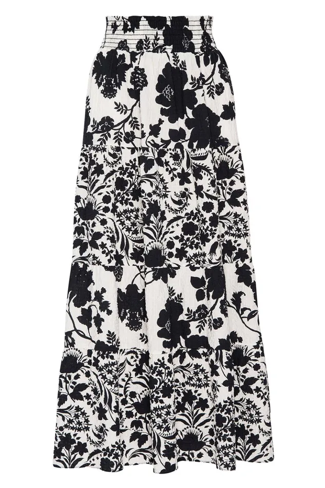 MISA Los Angeles YELENA SKIRT Flora Negra Women Skirts and Shorts