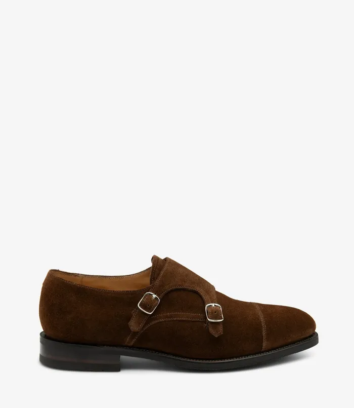 Monk Shoes Cannon Brown Suede Loake Men