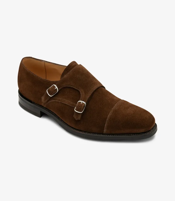 Monk Shoes Cannon Brown Suede Loake Men Monk Shoes Cannon Brown Suede Loake Men