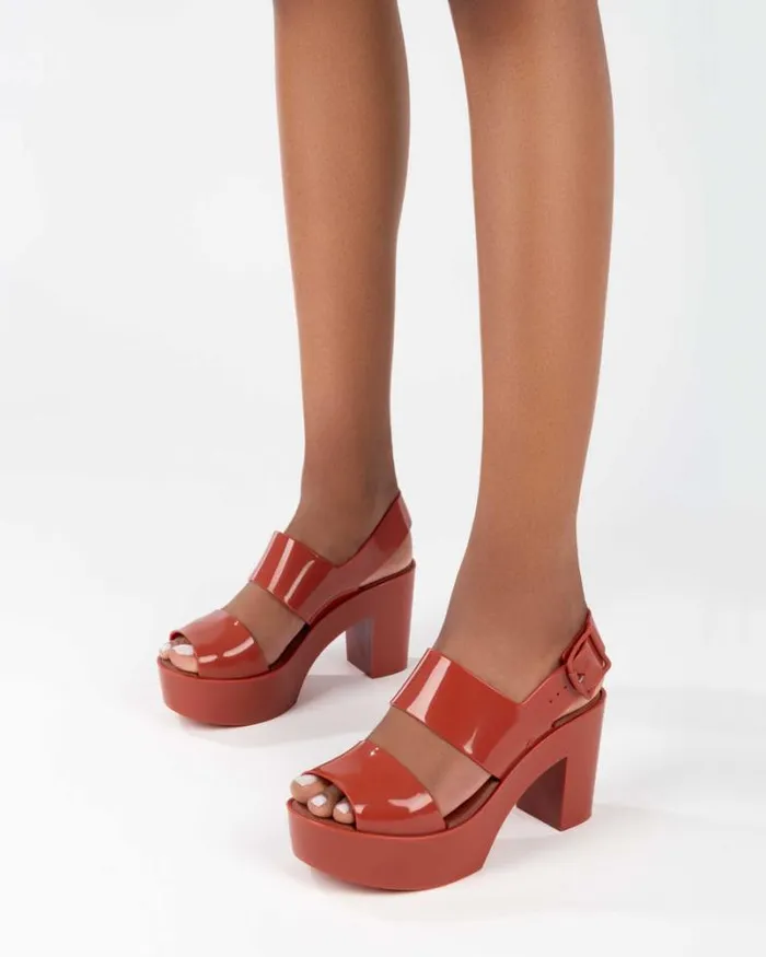 Mule Sandal Brown Women Melissa Heels