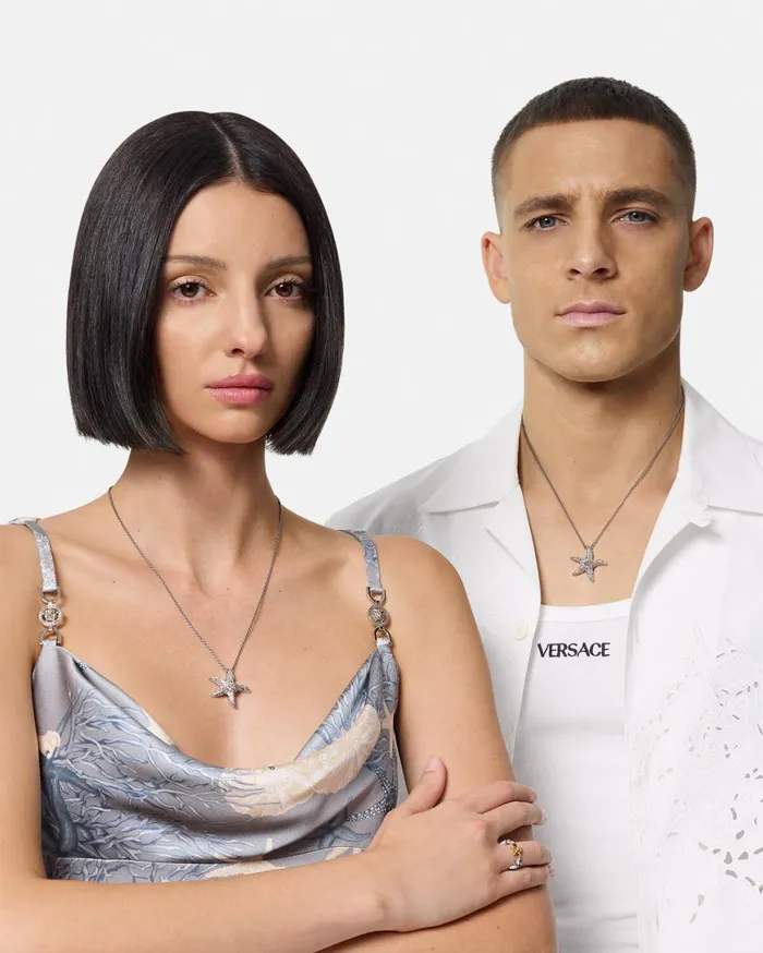 Necklaces MenWomen Versace Barocco Sea Necklace Silver