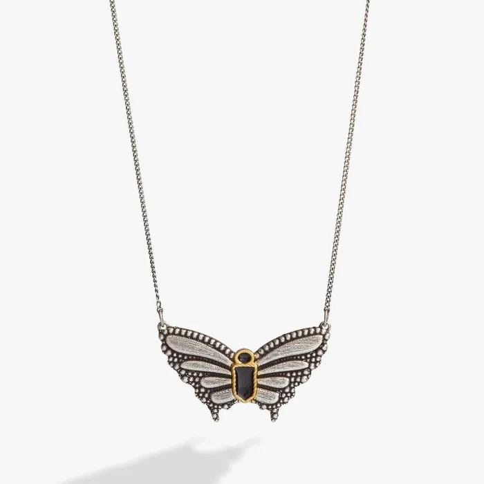 Necklaces Women Alex And Ani Antique Butterfly Necklace Two Tone