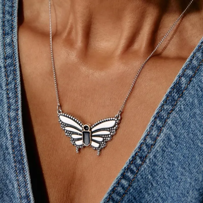 Necklaces Women Alex And Ani Antique Butterfly Necklace Two Tone