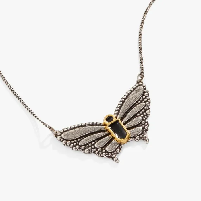 Necklaces Women Alex And Ani Antique Butterfly Necklace Two Tone