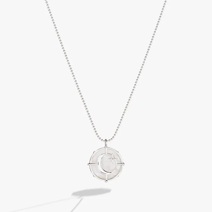 Necklaces Women Alex And Ani Cancer Zodiac DoubleSided Charm Necklace Silver