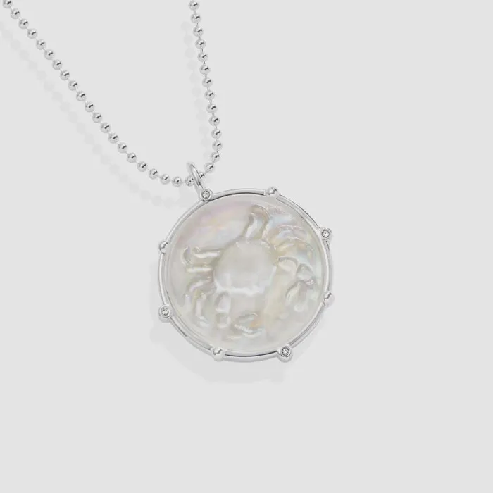 Necklaces Women Alex And Ani Cancer Zodiac DoubleSided Charm Necklace Silver