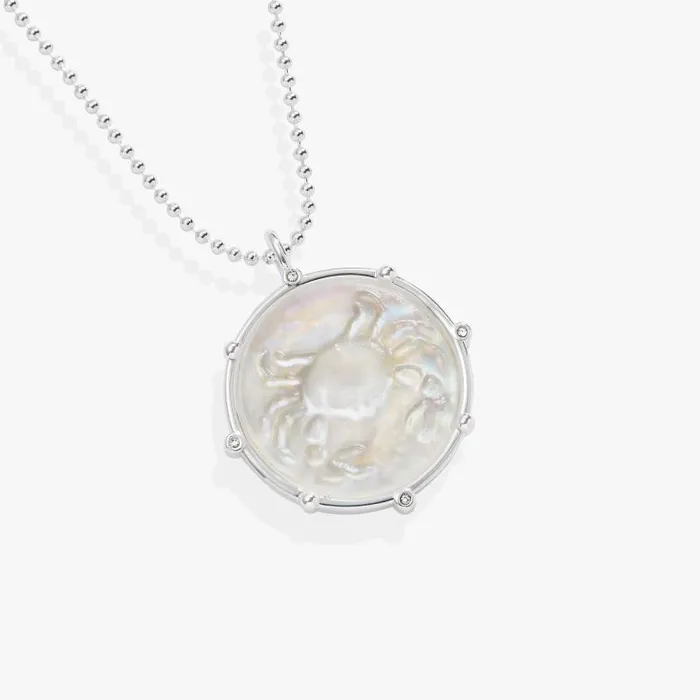Necklaces Women Alex And Ani Cancer Zodiac DoubleSided Charm Necklace Silver