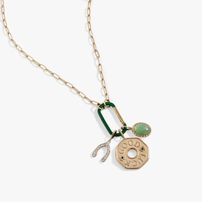 Necklaces Women Alex And Ani Good Luck Interchangeable Charm Necklace Stainless Steel Gold