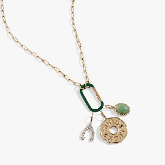 Necklaces Women Alex And Ani Good Luck Interchangeable Charm Necklace Stainless Steel Gold