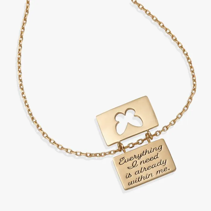 Necklaces Women Alex And Ani Hidden Message Butterfly Affirmation Necklace Gold
