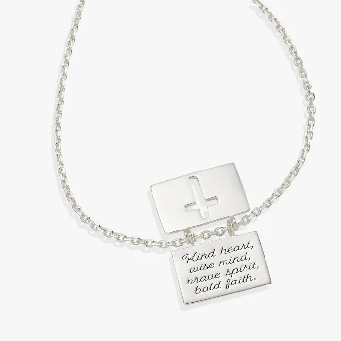 Necklaces Women Alex And Ani Hidden Message Cross Affirmation Necklace Silver