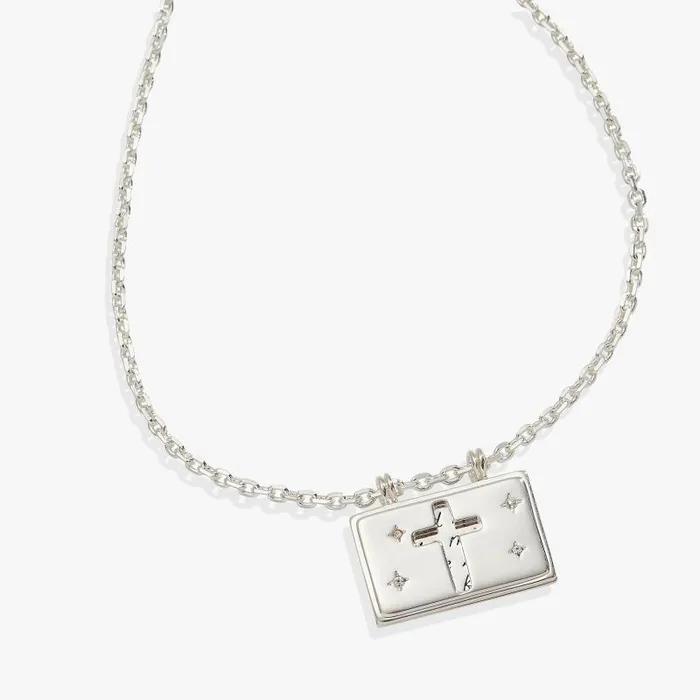 Necklaces Women Alex And Ani Hidden Message Cross Affirmation Necklace Silver