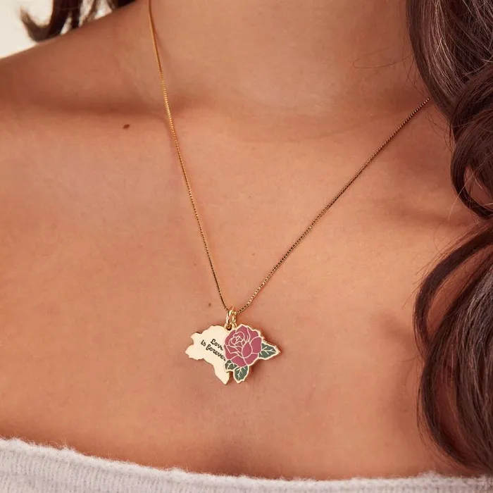 Necklaces Women Alex And Ani Red Rose 039Love Is Forever039 Necklace Gold