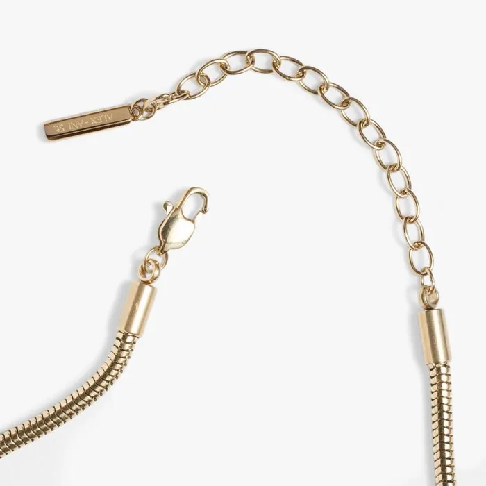 Necklaces Women Alex And Ani Round Herringbone Charm and Layering Necklace Stainless Steel Gold