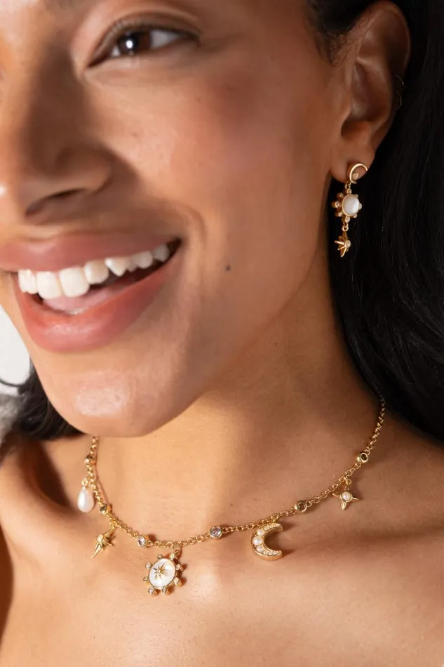 Necklaces Women Alex And Ani Stargazer Charm Necklace Gold