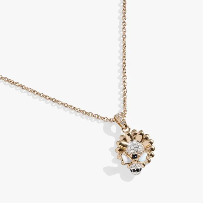 Necklaces Women Alex And Ani Sunflower and Bee Pendant Necklace Two Tone