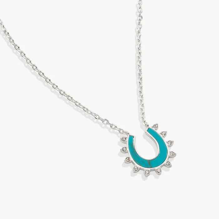 Necklaces Women Alex And Ani Turquoise Horseshoe Necklace Silver
