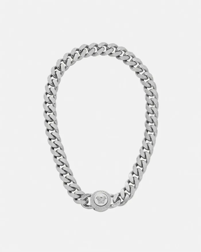 Necklaces WomenMen Versace Chain Medusa Necklace Silver