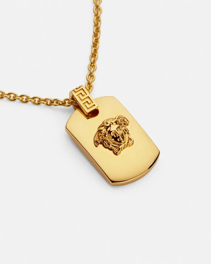 Necklaces WomenMen Versace Medusa Necklace Light Gold