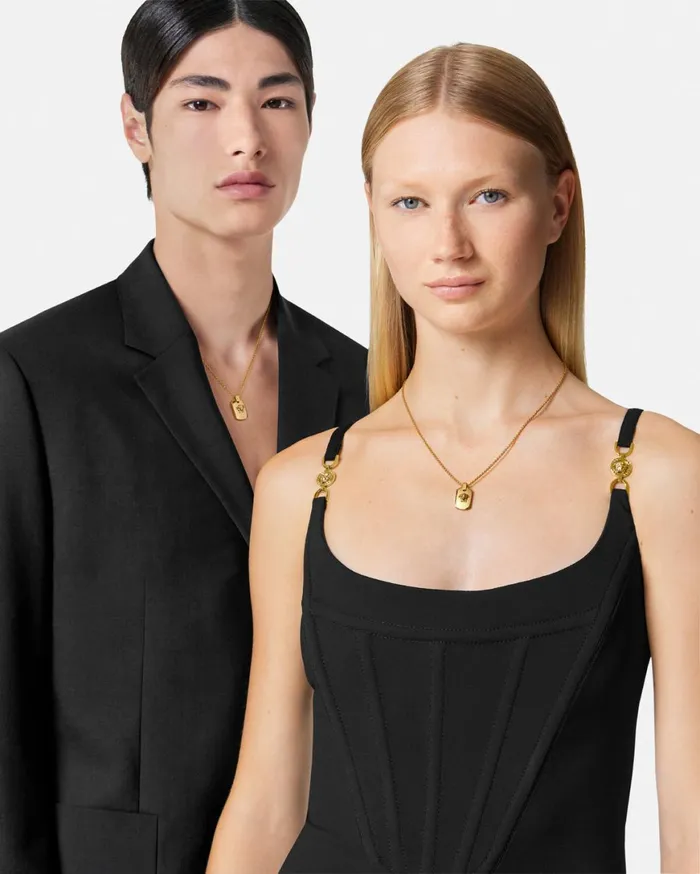 Necklaces WomenMen Versace Medusa Necklace Light Gold