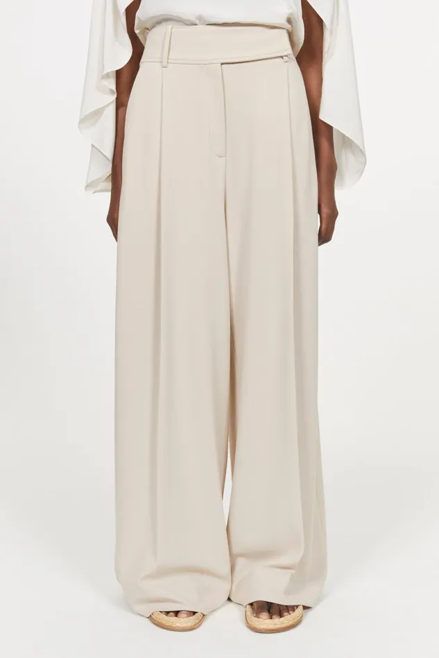 Obi Wide Pants Oyster Women Rodebjer Trousers