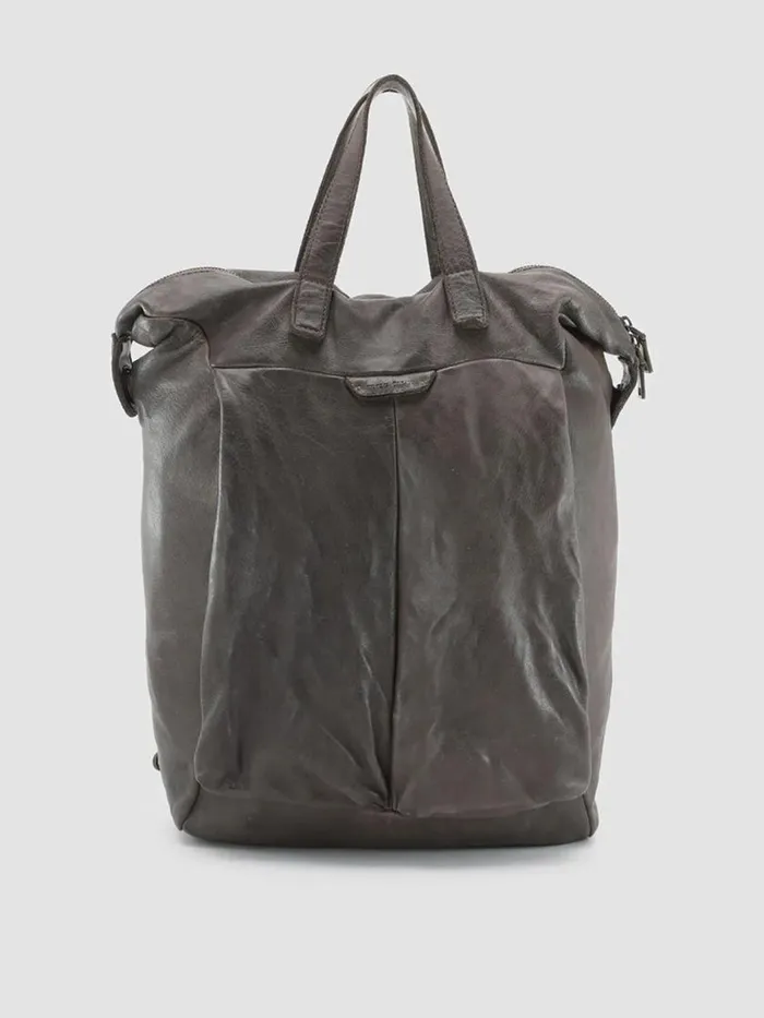 Officine Creative Backpacks HELMET 28 Walnut Taupe Leather Backpack 8211 Men