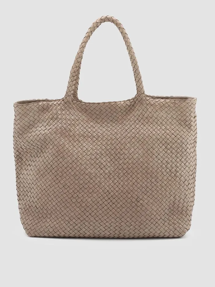 Officine Creative Bags OC CLASS 35 Noun Taupe Leather Tote Bag 8211 Women