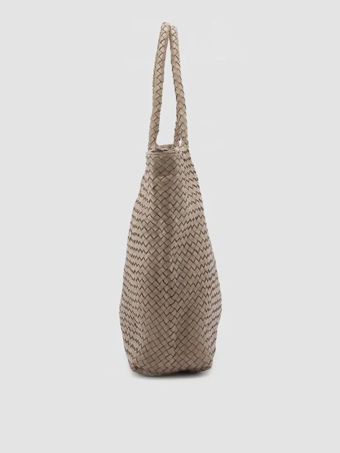 Officine Creative Bags OC CLASS 35 Noun Taupe Leather Tote Bag 8211 Women