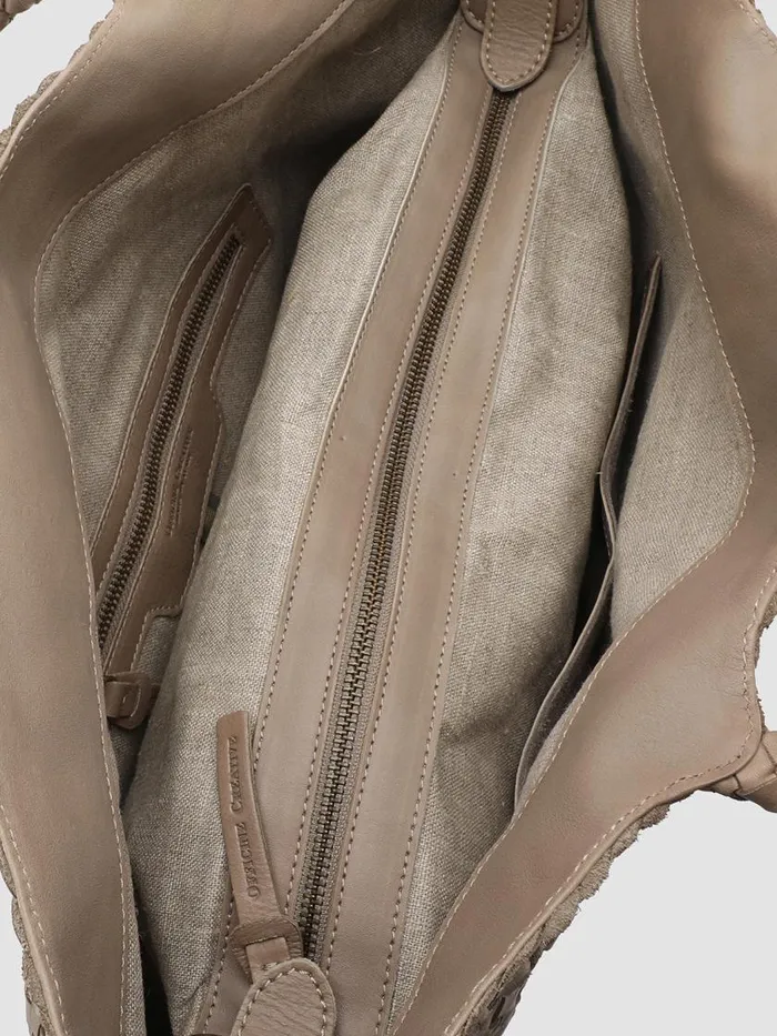 Officine Creative Bags OC CLASS 35 Noun Taupe Leather Tote Bag 8211 Women