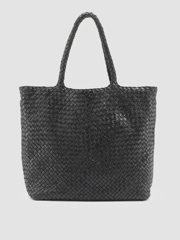 Officine Creative Bags OC CLASS 511 Nero Black Leather Tote Bag 8211 Women