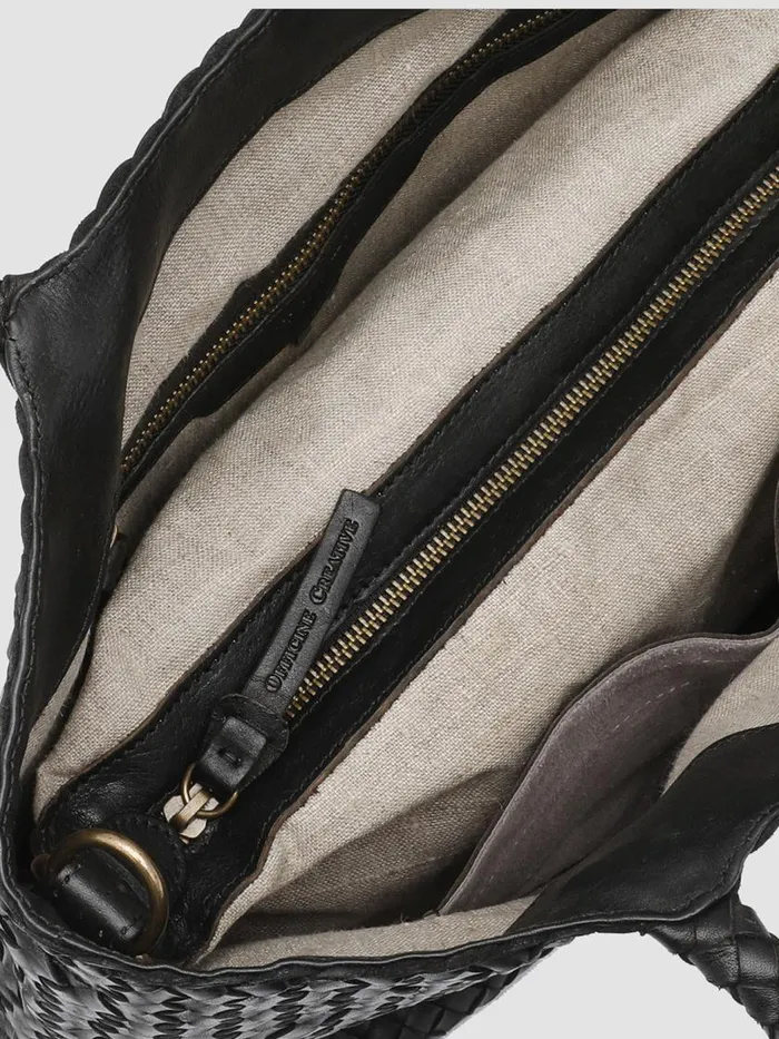Officine Creative Bags OC CLASS 511 Nero Black Leather Tote Bag 8211 Women