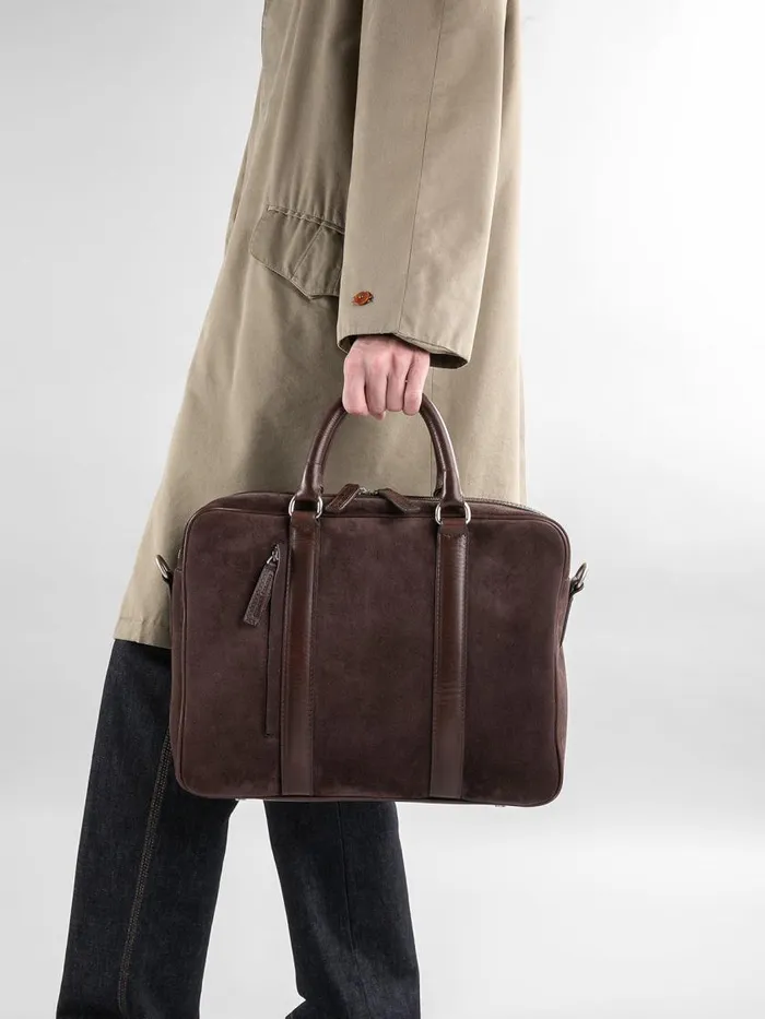 Officine Creative Bags QUENTIN 010 Coffee Brown Leather Briefcase 8211 Men