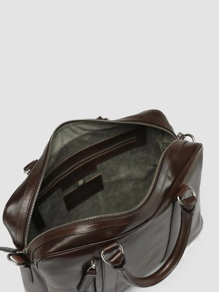 Officine Creative Bags QUENTIN 010 Coffee Brown Leather Briefcase 8211 Men