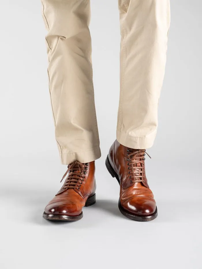 Officine Creative Boots and Ankle Boots ANATOMIA 016 Cuoio Tan Leather Ankle Boots 8211 Men Officine Creative Boots and Ankle Boots ANATOMIA 016 Cuoio Tan Leather Ankle Boots 8211 Men