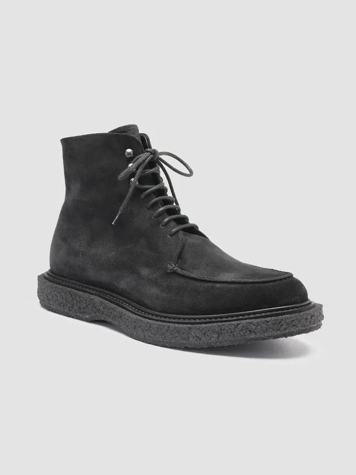Officine Creative Boots and Ankle Boots BULLET 008 Nero Black Suede Ankle Boots 8211 Men