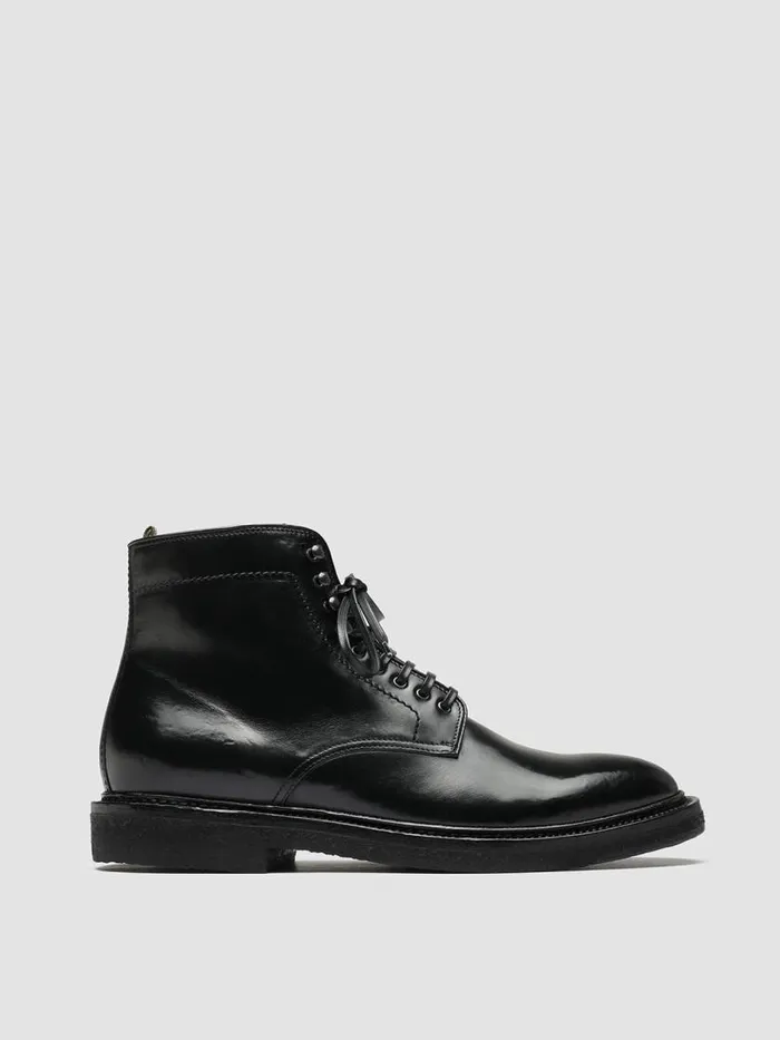Officine Creative Boots and Ankle Boots HOPKINS CREPE 107 Nero Black Leather Ankle Boots 8211 Men Officine Creative Boots and Ankle Boots HOPKINS CREPE 107 Nero Black Leather Ankle Boots 8211 Men