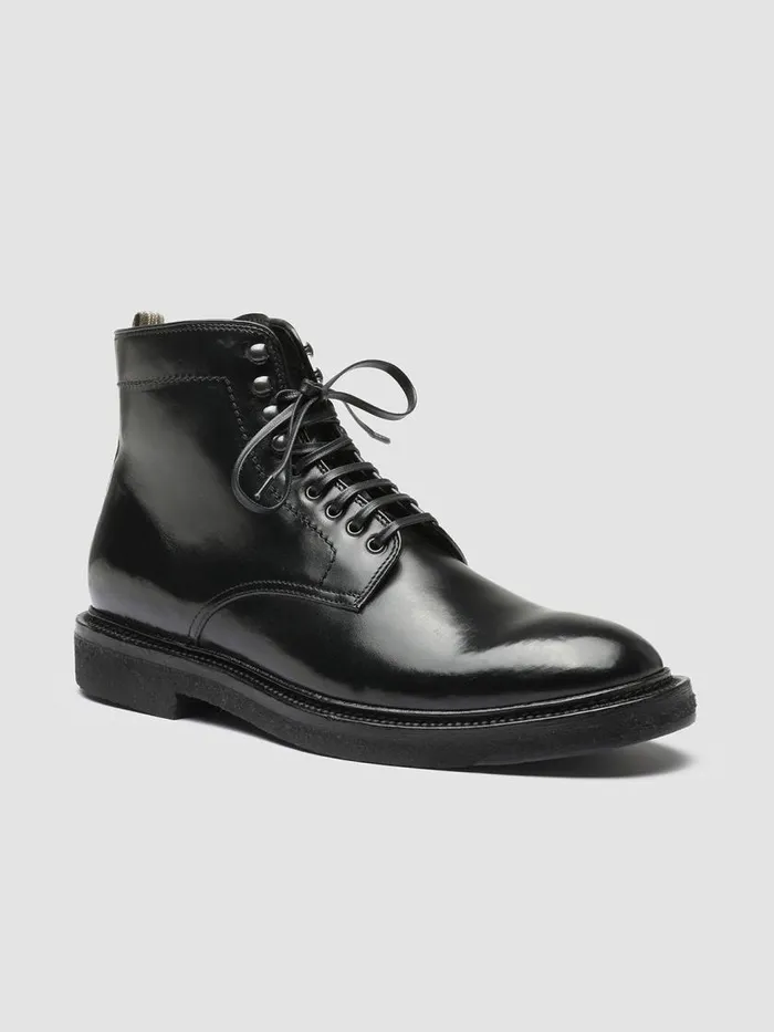Officine Creative Boots and Ankle Boots HOPKINS CREPE 107 Nero Black Leather Ankle Boots 8211 Men Officine Creative Boots and Ankle Boots HOPKINS CREPE 107 Nero Black Leather Ankle Boots 8211 Men