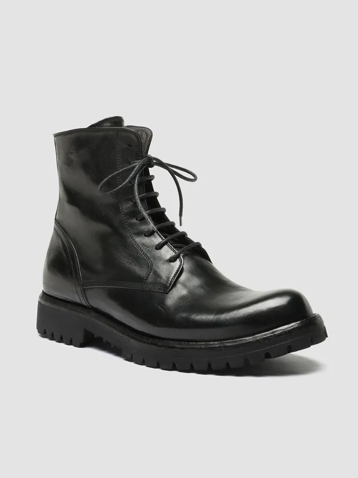 Officine Creative Boots and Ankle Boots IKONIC 001 Nero Black Leather Lace Up Boots 8211 Men Officine Creative Boots and Ankle Boots IKONIC 001 Nero Black Leather Lace Up Boots 8211 Men