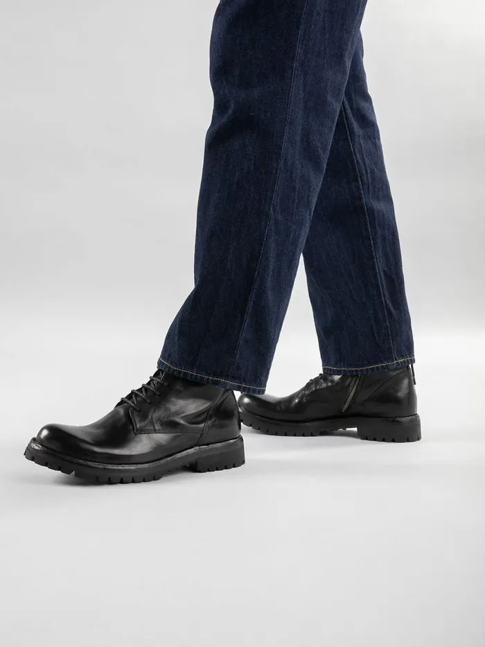 Officine Creative Boots and Ankle Boots IKONIC 001 Nero Black Leather Lace Up Boots 8211 Men Officine Creative Boots and Ankle Boots IKONIC 001 Nero Black Leather Lace Up Boots 8211 Men