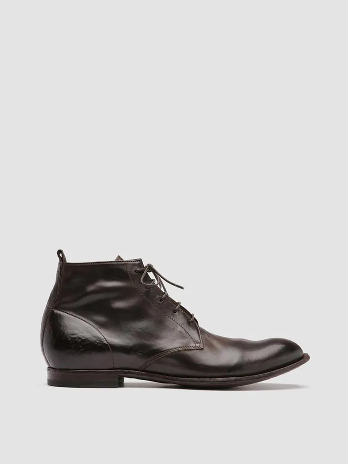 Officine Creative Boots and Ankle Boots STEREO 004 Testa Di Moro Brown Leather Ankle Boots 8211 Men Officine Creative Boots and Ankle Boots STEREO 004 Testa Di Moro Brown Leather Ankle Boots 8211 Men
