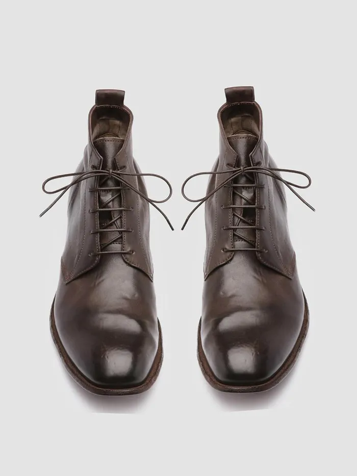 Officine Creative Boots and Ankle Boots STEREO 004 Testa Di Moro Brown Leather Ankle Boots 8211 Men Officine Creative Boots and Ankle Boots STEREO 004 Testa Di Moro Brown Leather Ankle Boots 8211 Men