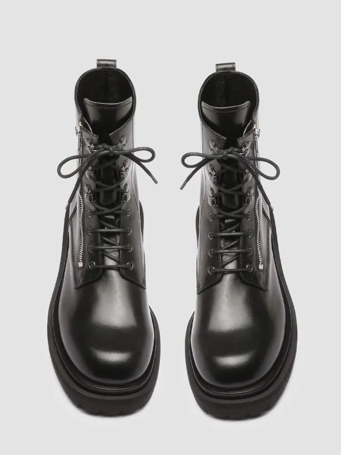 Officine Creative Boots and Ankle Boots ULTIMATE 003 Nero Black Leather Combat Boots 8211 Men Officine Creative Boots and Ankle Boots ULTIMATE 003 Nero Black Leather Combat Boots 8211 Men